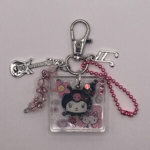 Sanrio Pink and Silver Keychain Charm